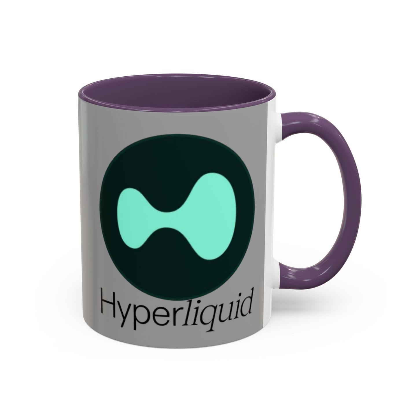 Hyperliquid Black font Grey Accent Mug by cypherpunkgear.com