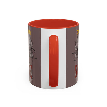 Caution, Savage Grey Accent Mug by cypherpunkgear.com