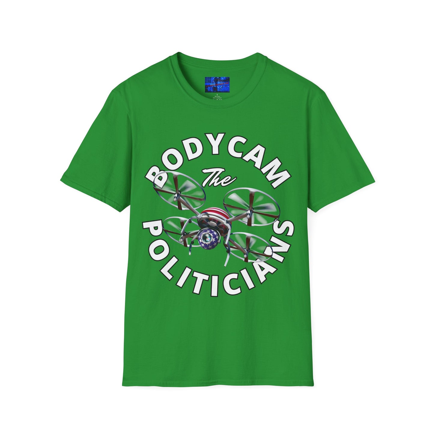 Bodycam the Politicians Drone Dark colors Unisex T-Shirt by cypherpunkgear.com