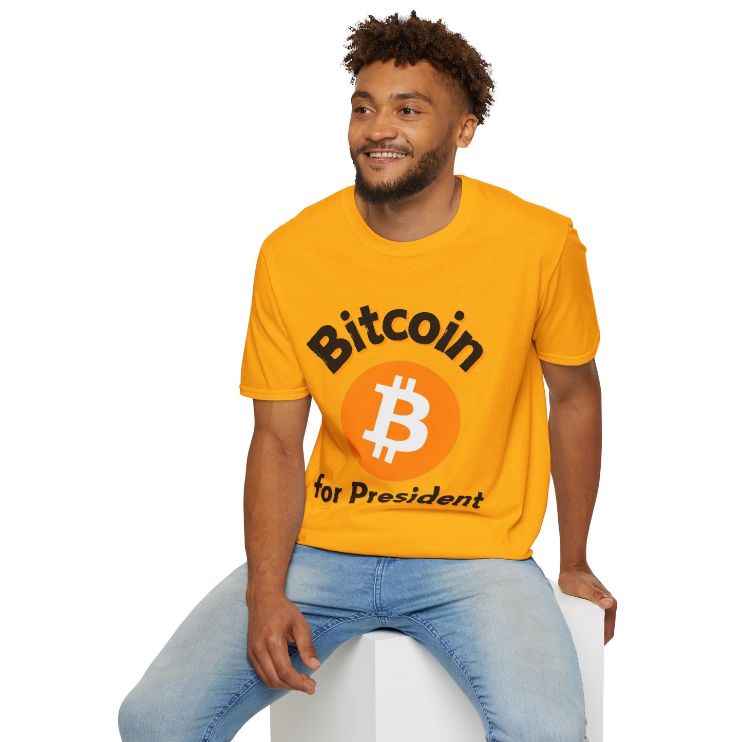 Bitcoin (BTC) for President LTcolors Unisex T-Shirt by cypherpunkgear