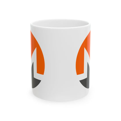 Monero (XMR) White Mug by cypherpunkgear.com