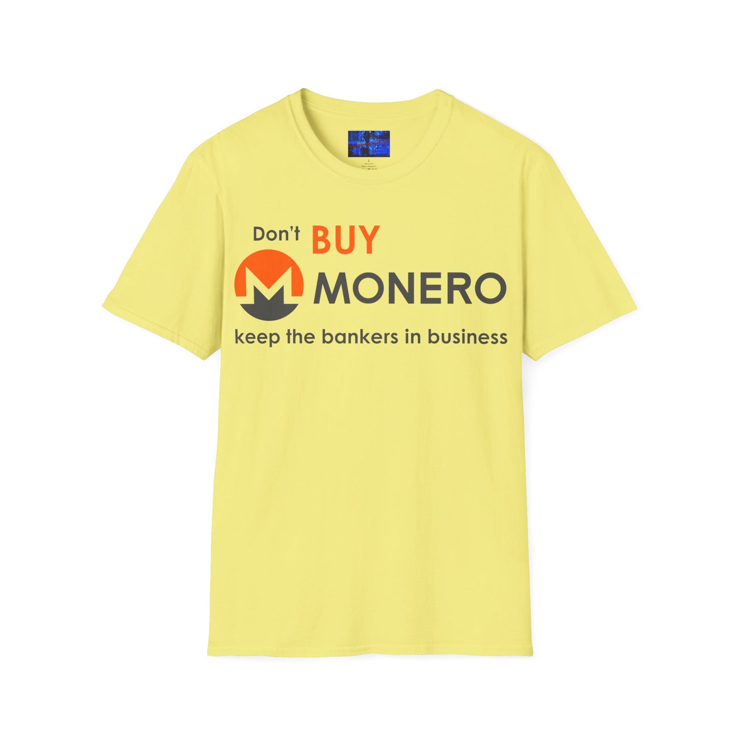 Don't buy Monero (XMR) Light colors Unisex T-Shirt by cypherpunkgear.com