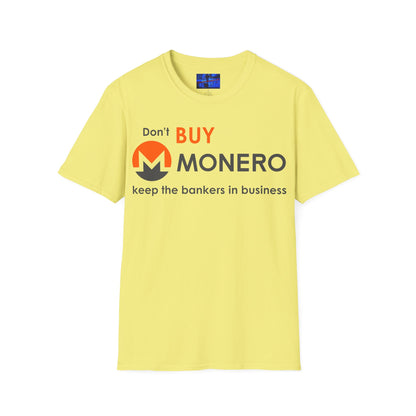 Don't buy Monero (XMR) Light colors Unisex T-Shirt by cypherpunkgear.com