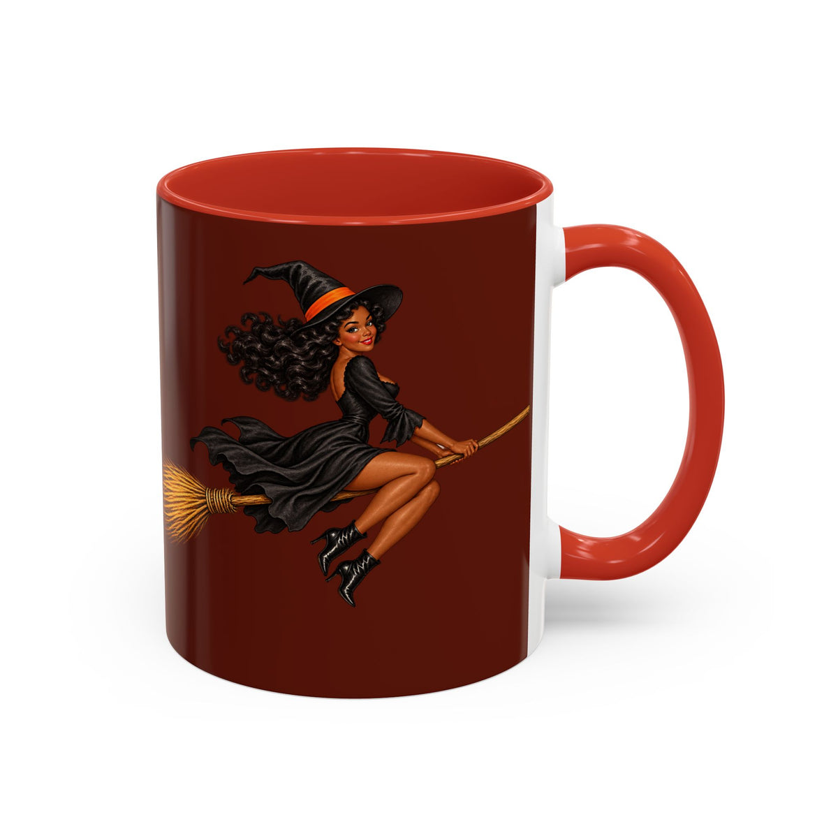 Velvet Vex Brown Accent Mug by CreepyCrafts.boo