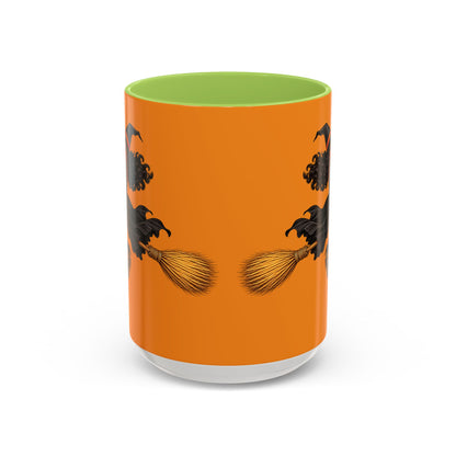 Velvet Vex Orange Accent Mug by CreepyCrafts.boo