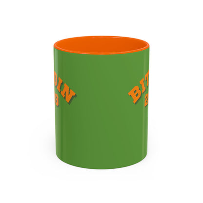 Bitcoin 2009 Green Accent Mug by cypherpunkgear.com