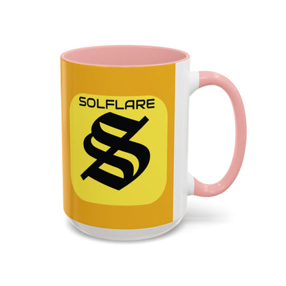 SolflareLogo Yellow Accent Mug by cypherpunkgear.com
