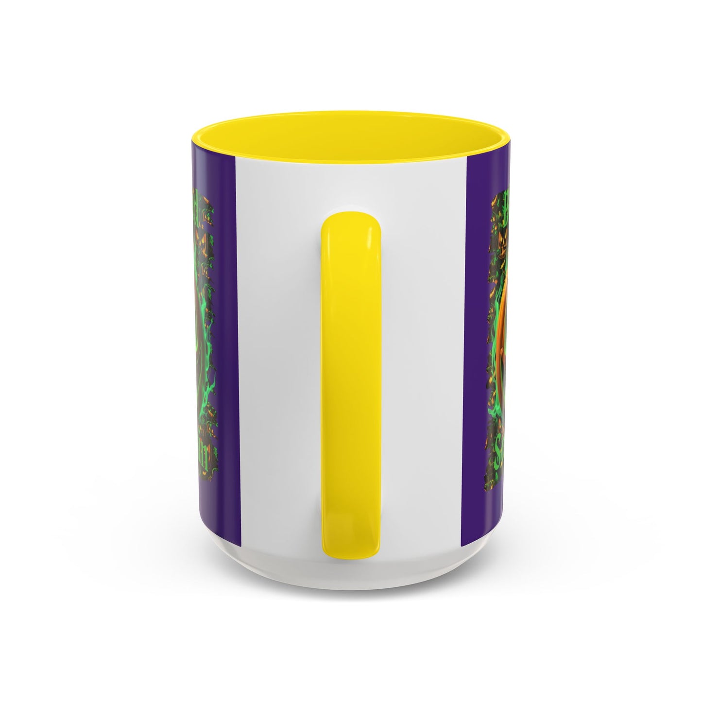 Blessed Samhain Green Jack Purple Accent Mug by CreepyCrafts.boo