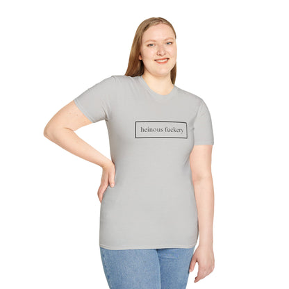 Heinous Fuckery Light colors Unisex T-Shirt by cypherpunkgear.com