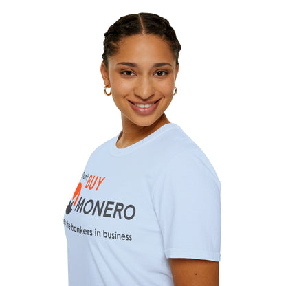 Don't buy Monero (XMR) Light colors Unisex T-Shirt by cypherpunkgear.com
