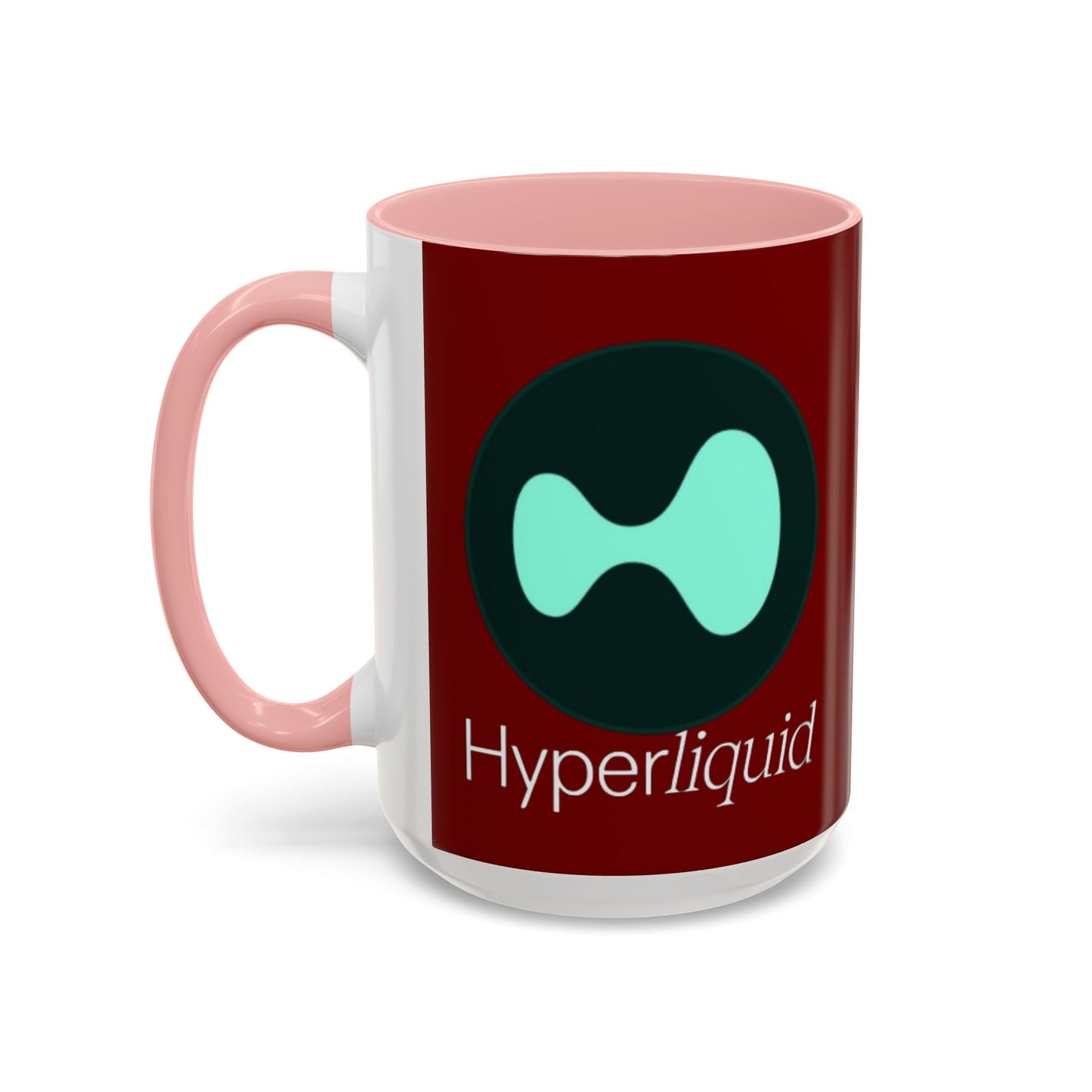 Hyperliquid White font Red Accent Mug by cypherpunkgear.com