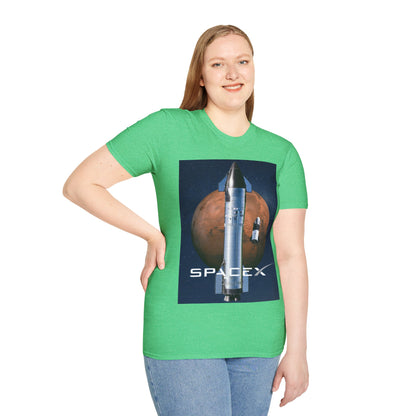 SpaceX Mars Unisex T-Shirt by cypherpunkgear.com
