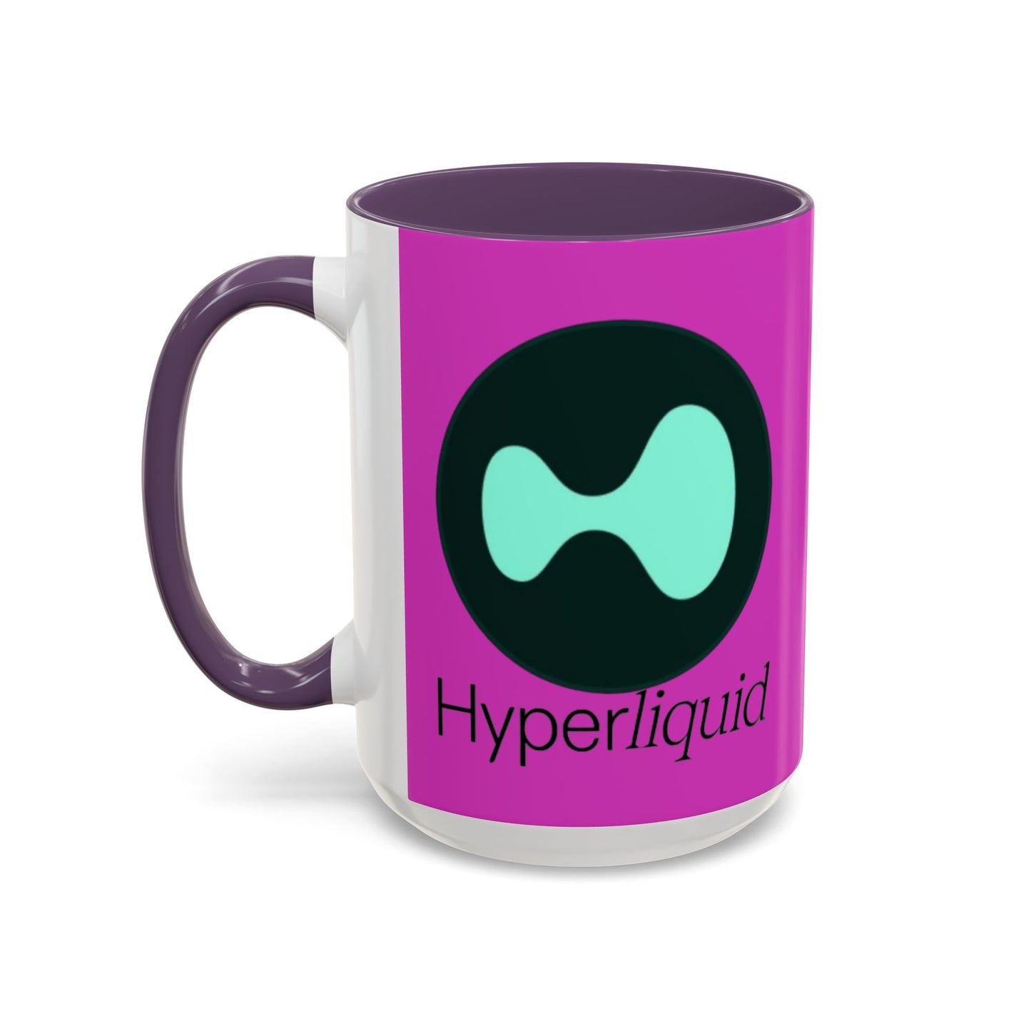 Hyperliquid Black font Pink Accent Mug by cypherpunkgear.com