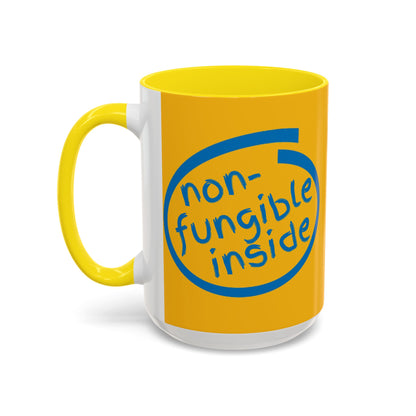 Non-Fungible Inside Yellow Accent Mug by cypherpunkgear.com