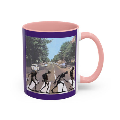 2-sided, Scabby Road Purple Accent Mug by CreepyCrafts.boo