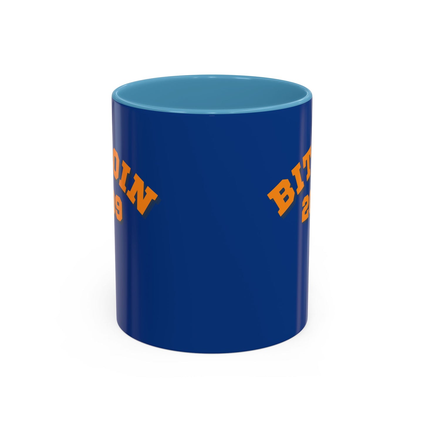 Bitcoin 2009 Dark Blue Accent Mug by cypherpunkgear.com