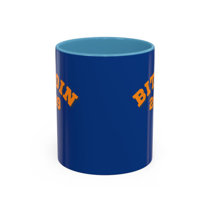 Bitcoin 2009 Dark Blue Accent Mug by cypherpunkgear.com