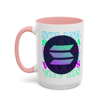 Solana Solana Solana (SOL) Accent Mug by cypherpunkgear.com
