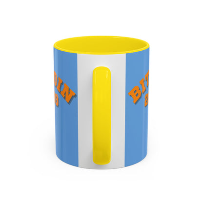 Bitcoin 2009 Light Blue Accent Mug by cypherpunkgear.com