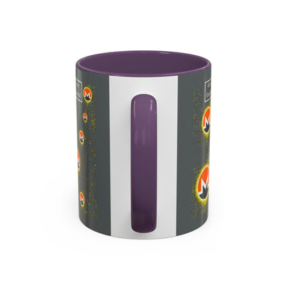 Monero (XMR) don't assume your freedoms are assured Grey Accent Mug by cypherpunkgear.com