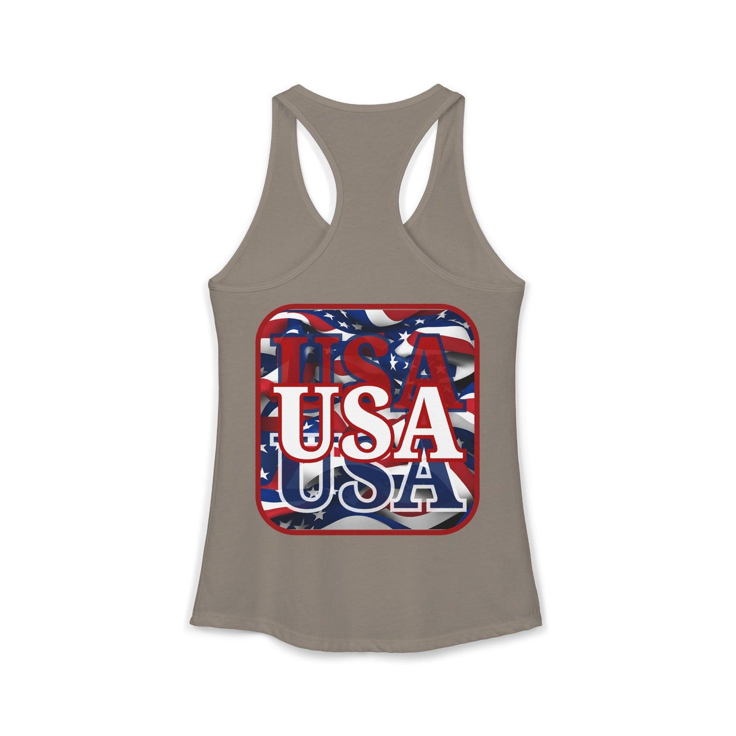 ¡EE.UU! ¡EE.UU! ¡EE.UU! ¡Patriot de 2 caras de cypherpunkgear! Camiseta sin mangas ideal con espalda cruzada para mujer