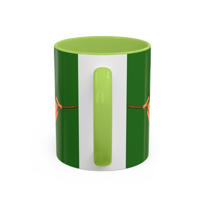 Hazel Hex Green Accent Mug by CreepyCrafts.boo