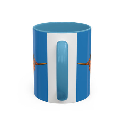 Velvet Vex Blue Accent Mug by CreepyCrafts.boo