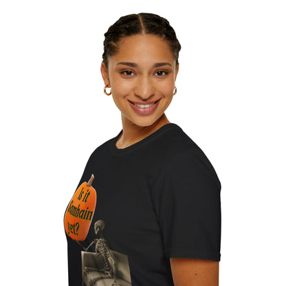 Is it Samhain yet? Skeleton's Pumpkin Dark colors Unisex T-Shirt by CreepyCrafts.boo