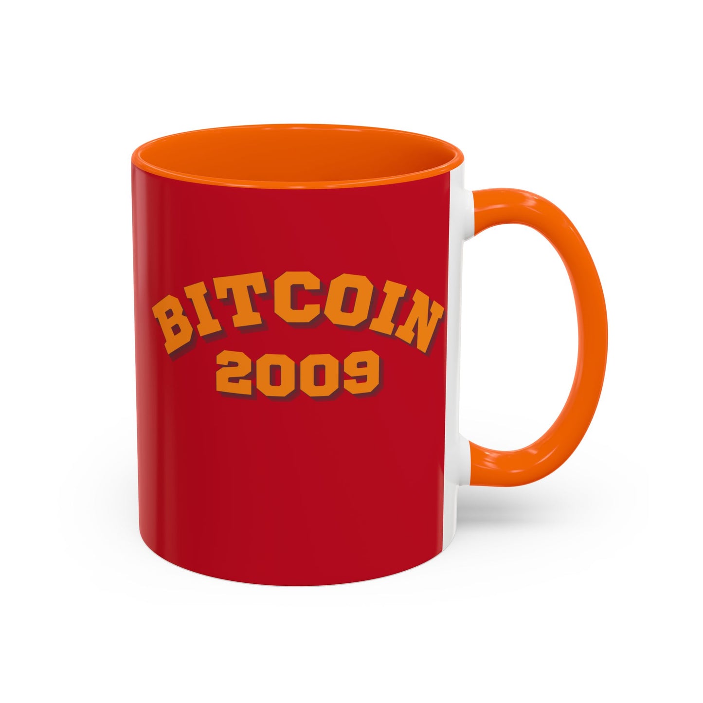 Bitcoin 2009 Red Accent Mug by cypherpunkgear.com