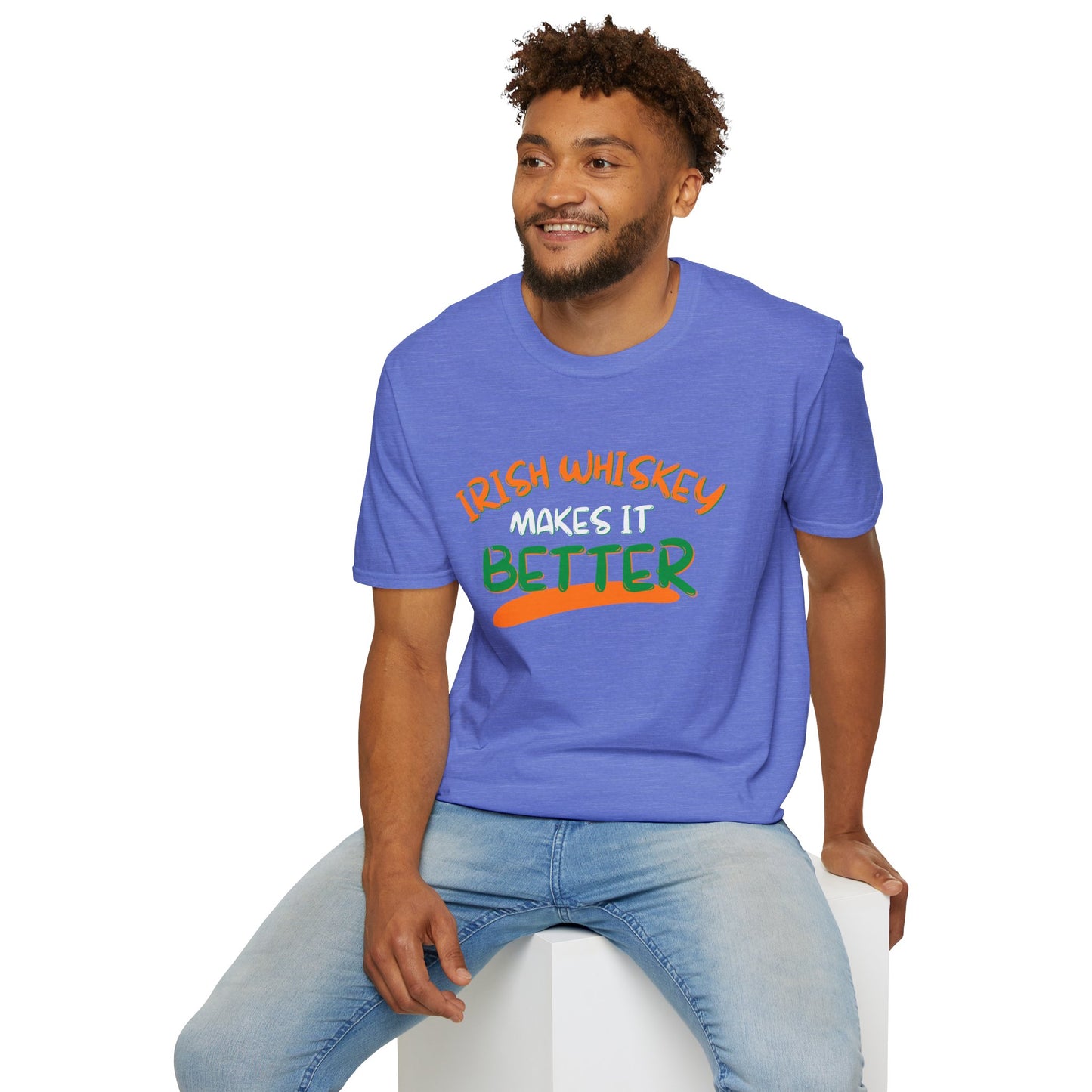 Irish Whiskey makes it better OWGfont DKcolors Unisex T-Shirt by cypherpunkgear.com