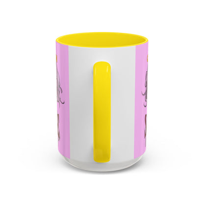 Caution, Savage Pink Accent Mug by cypherpunkgear.com