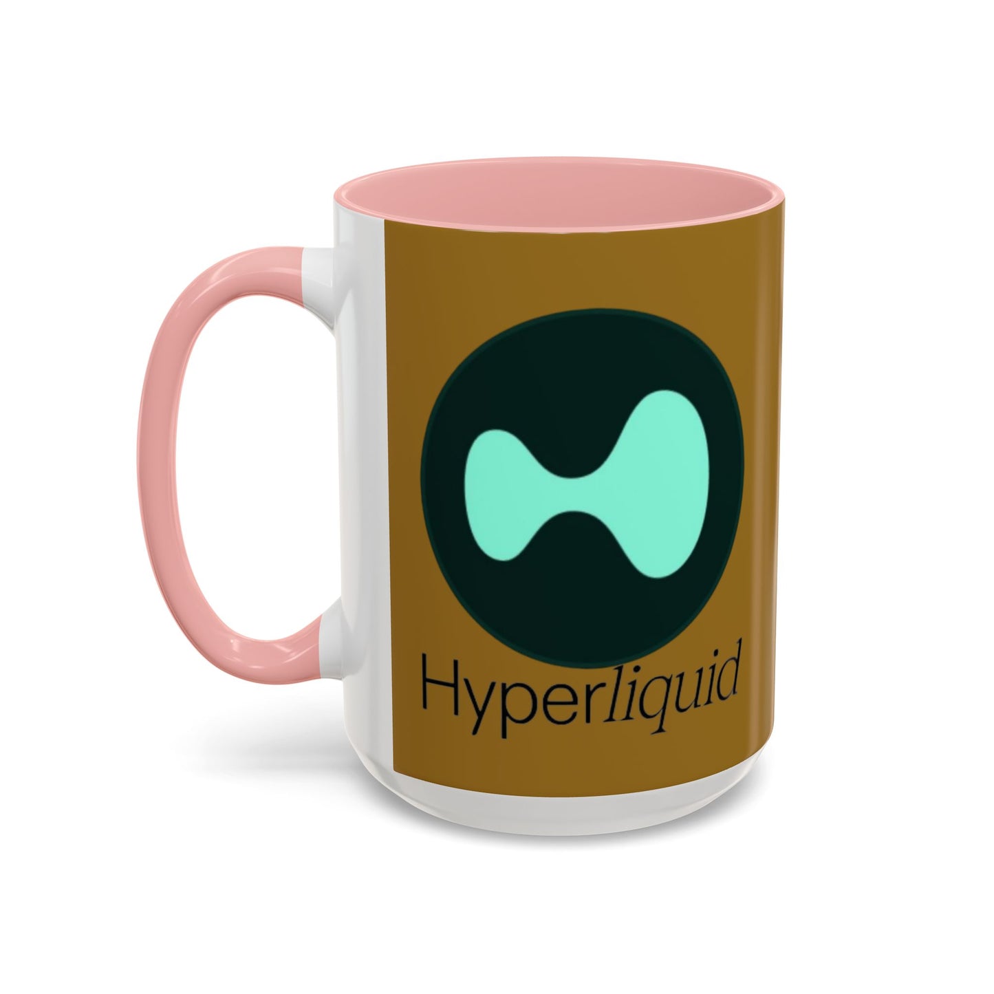 Hyperliquid Black font Brown Accent Mug by cypherpunkgear.com