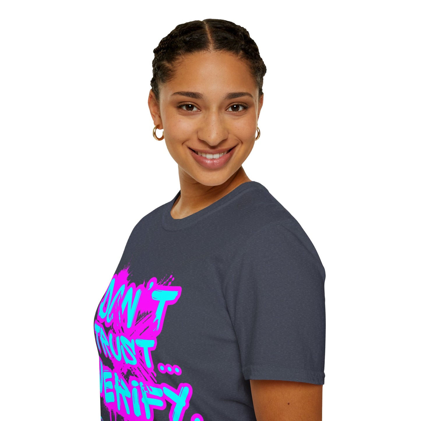 Don't Trust...Verify. Dark colors Unisex T-Shirt by cypherpunkgear.com