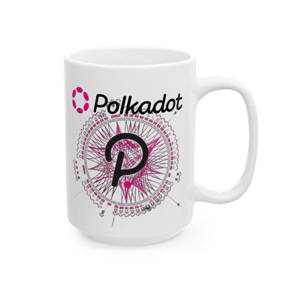 Polkadot (DOT) White Mug by cypherpunkgear.com