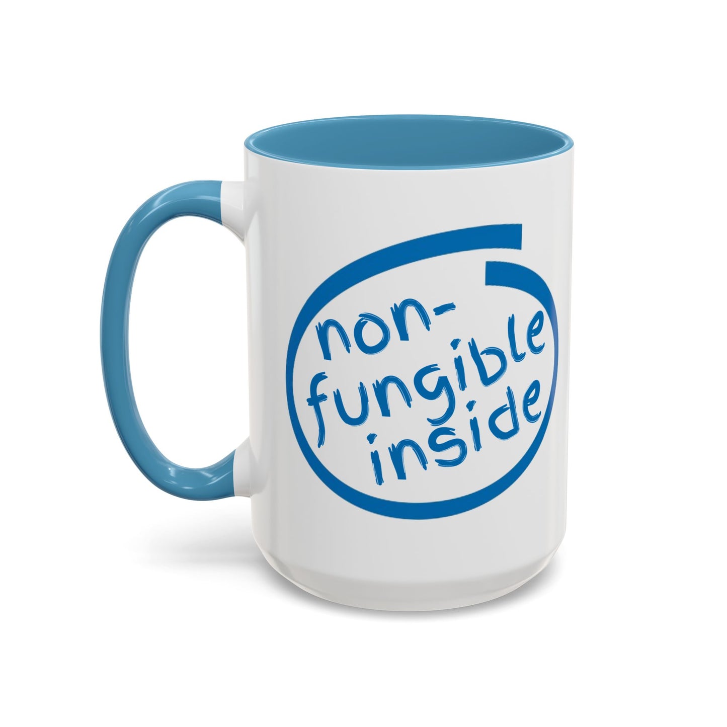 Non-Fungible Inside White Accent Mug by cypherpunkgear.com