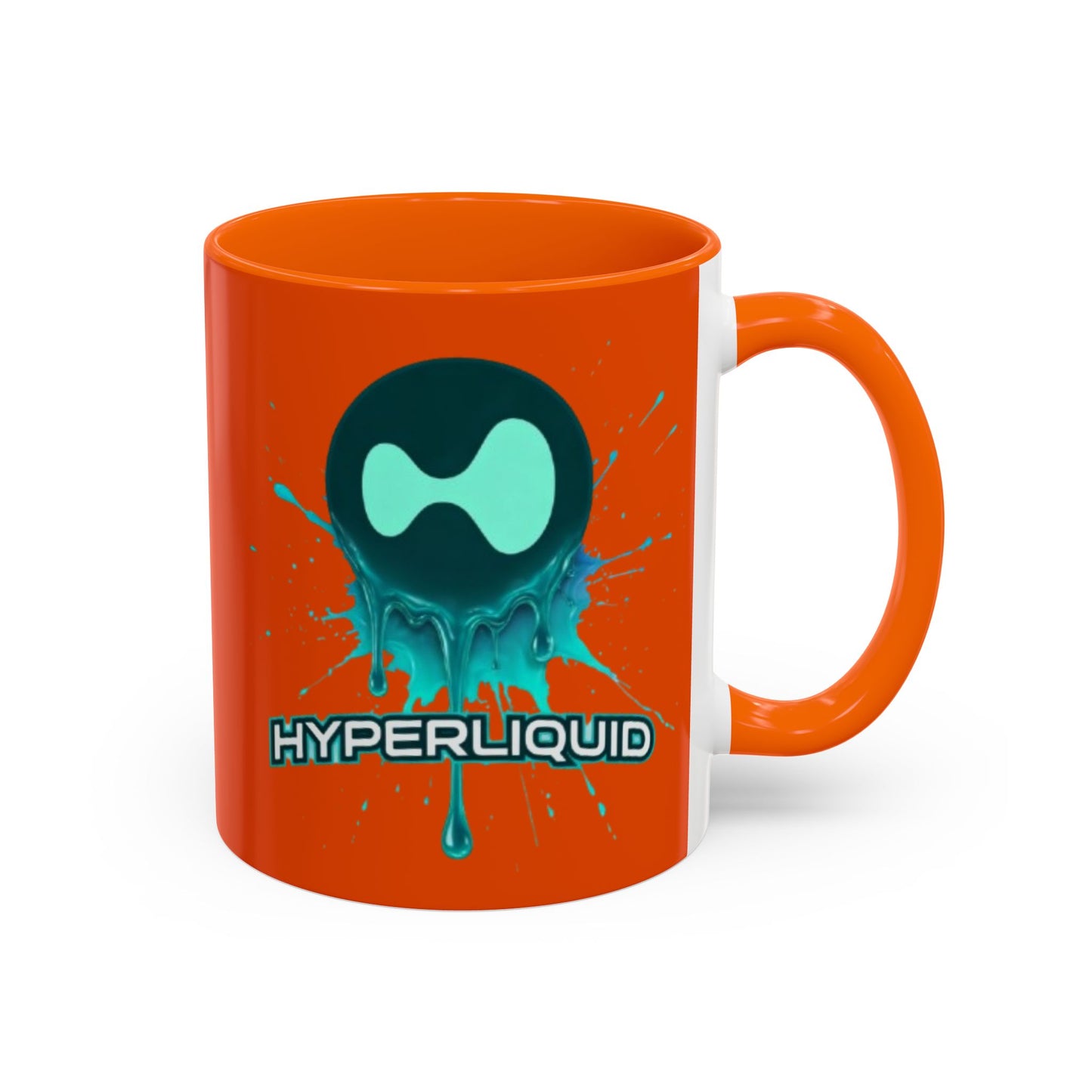 HYPE Drip Orange Accent Mug by cypherpunkgear.com