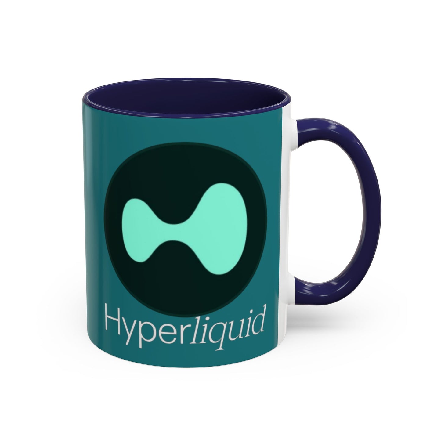 Hyperliquid White font Hyperliquid Accent Mug by cypherpunkgear.com
