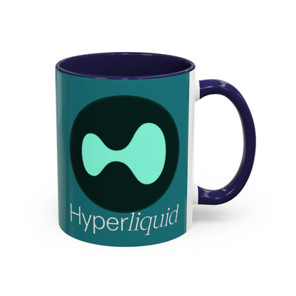 Hyperliquid White font Hyperliquid Accent Mug by cypherpunkgear.com