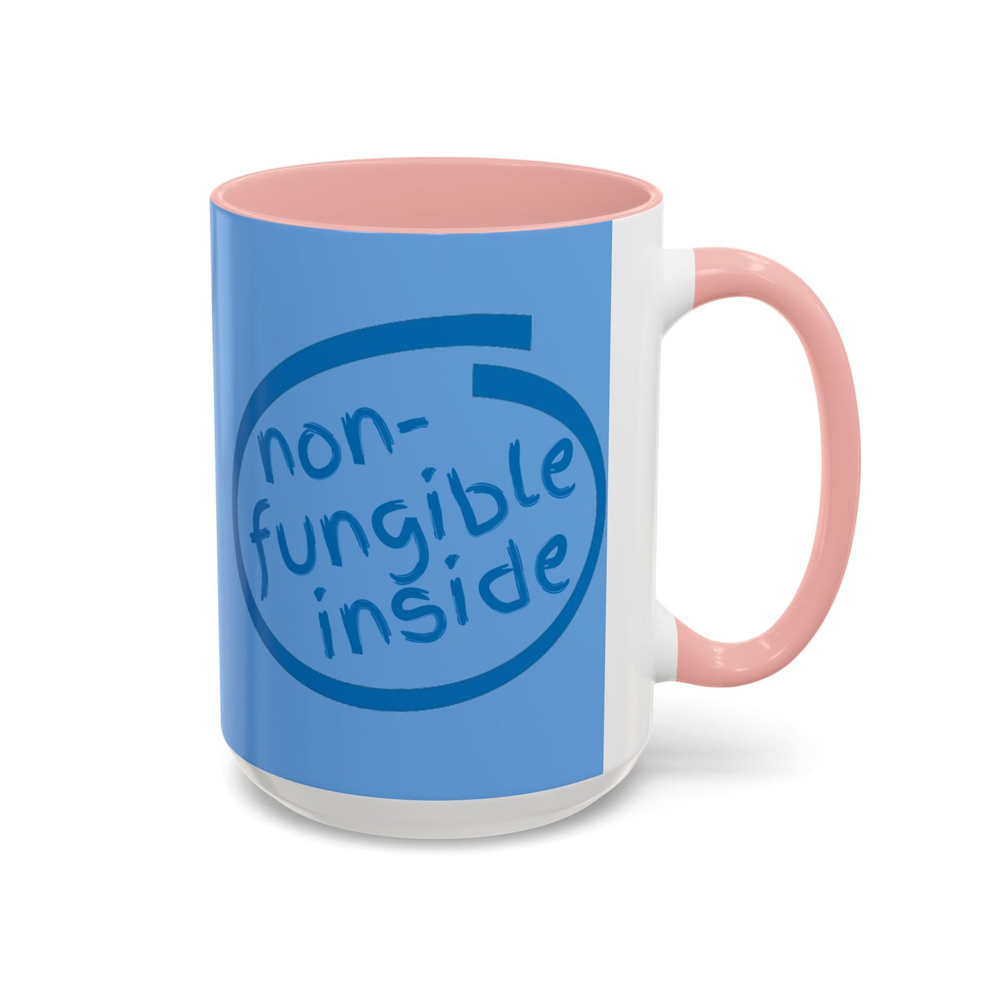 Non-Fungible Inside Light Blue Accent Mug by cypherpunkgear.com
