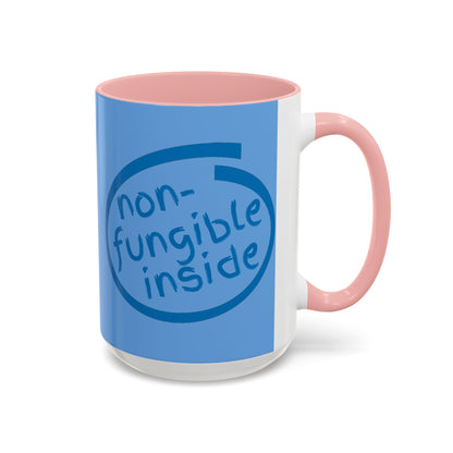 Non-Fungible Inside Light Blue Accent Mug by cypherpunkgear.com