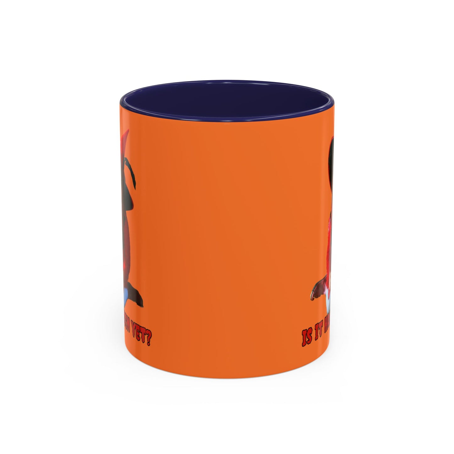 Is it Halloween yet? Orange Accent Mug by CreepyCrafts.boo