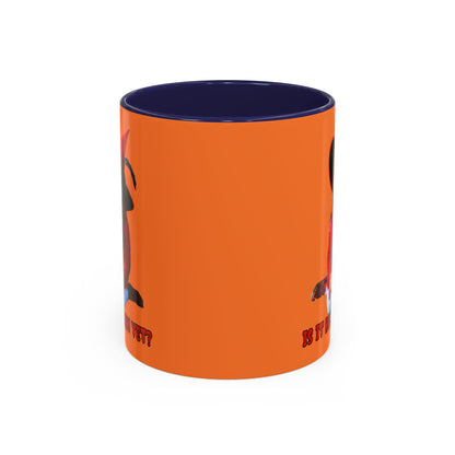 Is it Halloween yet? Orange Accent Mug by CreepyCrafts.boo