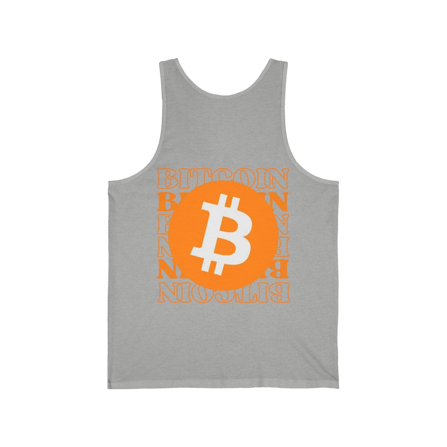 2-sided, Bitcoin, Bitcoin, Bitcoin (BTC) Unisex Jersey Tank Top by cypherpunkgear.com