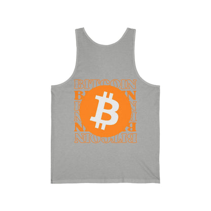 2-sided, Bitcoin, Bitcoin, Bitcoin (BTC) Unisex Jersey Tank Top by cypherpunkgear.com