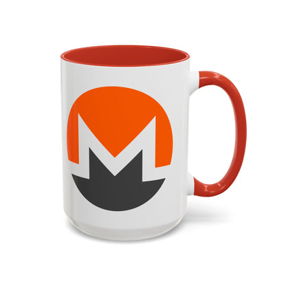 Monero (XMR) White Accent Mug by cypherpunkgear.com
