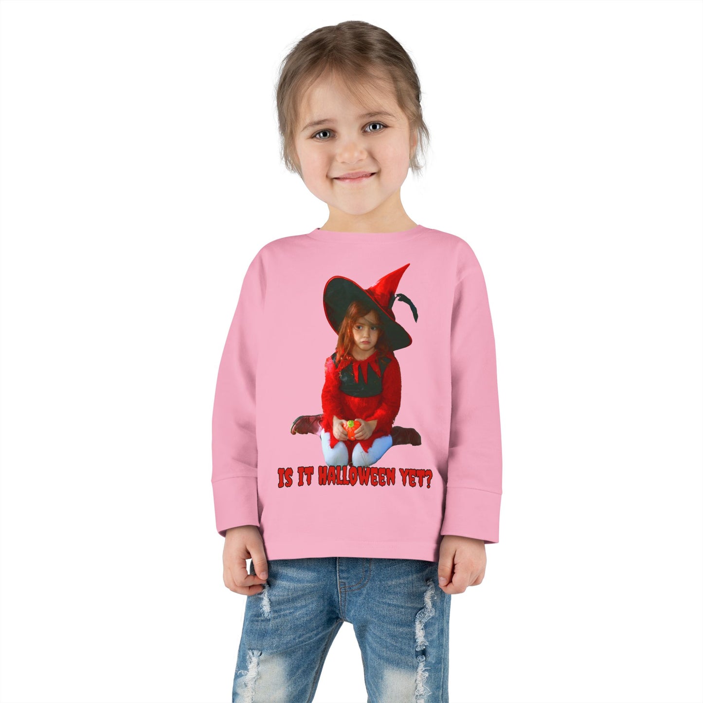 Is it Halloween yet? Toddler Long Sleeve Tee by CreepyCrafts.boo