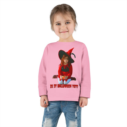 Is it Halloween yet? Toddler Long Sleeve Tee by CreepyCrafts.boo