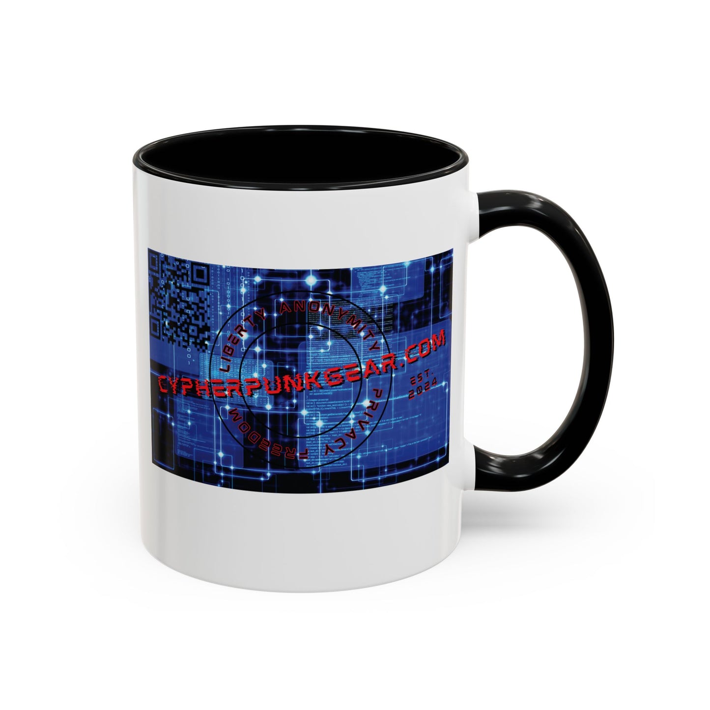 Cypherpunkgear.com logo Accent Mug by cypherpunkgear.com