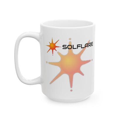 Solflare White Mug by cypherpunkgear.com