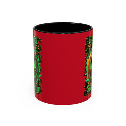 Blessed Samhain Green Jack Red Accent Mug by CreepyCrafts.boo